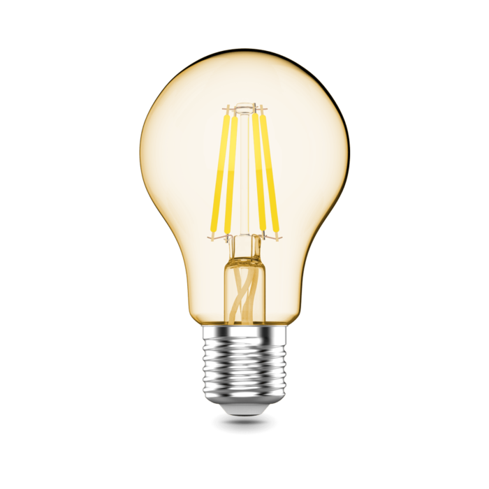 Лампа FIL Gauss Basic A60 4,5W E27 2200К Golden