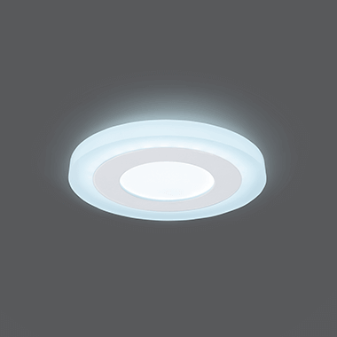 Світильник Gauss Backlight BL115 Кругл. 3+3W, LED 4000K, 350лм,105х31мм, Ø85