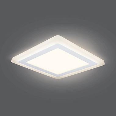 Світильник Gauss Backlight BL124 Квадрат.12+4W, LED 3000K, 960лм,190х190x31мм, Ø170