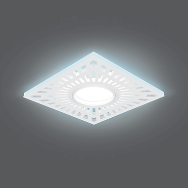 Світильник Gauss Backlight BL128 Квадрат. білий, Gu5.3, 3W, LED 4000K