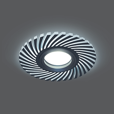 Світильник Gauss Backlight BL132 Кругл./візер. чорний, Gu5.3, 3W, LED 4000K