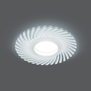 Світильник Gauss Backlight BL133 Кругл./візер. білий, Gu5.3, 3W, LED 4000K