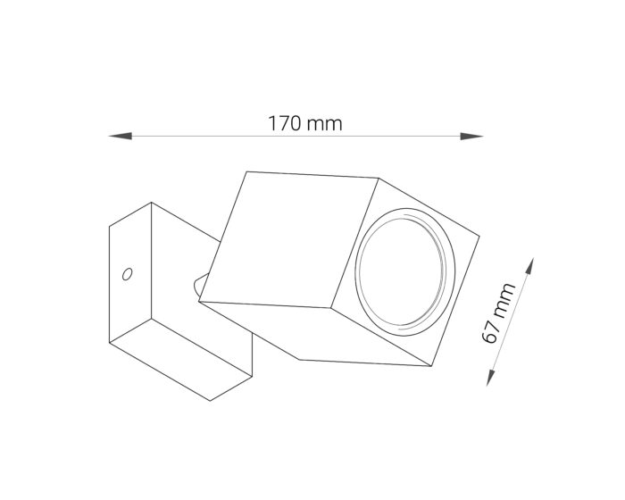 Світильник спот ITERNA Cube, 1XGU10, світлий ясен (LW061)